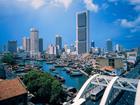Singapur, Miasto, Port, Most