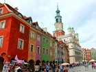 Kolorowe, Kamieniczki, Ratusz, Poznań, Polska