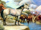 Konie, Wodopój, Art