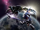 Gundam Seed, kosmos, roboty, walka