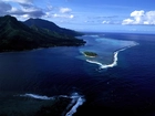 Ocean, Góry, Wysepka, Tahiti