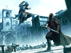 Assassins Creed, postać, mężczyzna, zbroja, miecz, sztylet