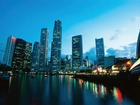 Singapur, Wieżowce, Światła