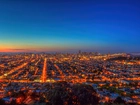 San Francisco, Miasto, Noc, Panorama