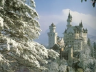 Zamek, Drzewa, Śnieg