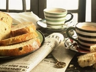 Śniadanie, Kawa, Chleb, Gazeta