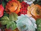 Kolorowe, Kwiaty, Obraz