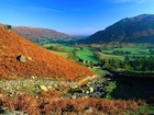 Cumbria, Anglia, Góry, Kolory, Domki