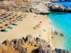 Plaża, Morze, Parasole, Kreta