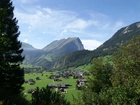 Kanisfluh, Austria, Góry, Dolina, Domy, Drzewa