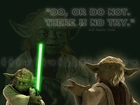 Star Wars, mistrz Yoda, uszy, napisy, laser