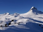 Zima, Góry, Śnieg, Damuls, Austria