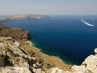 Morze, Kamienisty, Brzeg, Santorini, Grecja