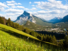 Góry, Zbocze, Dolina, Park Narodowy, Banff, Kanada