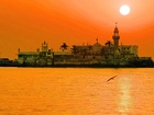 Zachód Słońca, Meczet, Morze, Indie