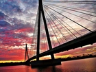 Zachód Słońca, Most, Wiszący, Brazylia
