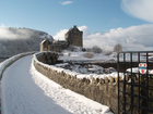 Zamek, Eilean Donan, Zima, Szkocja