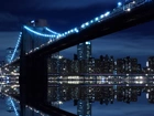 Most, Panorama, Miasta, Noc, Światła