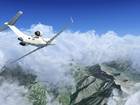 Samolot, Góry, Chmury