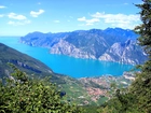 Jezioro, Garda, Góry, Panorama, Włochy