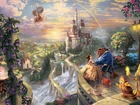 Obraz, Thomas Kinkade, Piękna i Bestia, Bajka