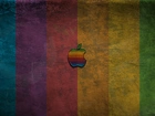 Apple, Logo, Kolorowe, Ciemne, Pasy