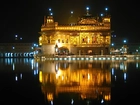 Golden Temple, Odbicie, Noc, Indie