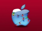 Zimowe, Logo, Apple, Lampki