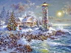 Dom, Latarnia Morska, Zima, Boże Narodzenie