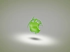 Apple, Logo, 3D, Zielone
