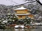Zima, Park, Buddyjska, Świątynia, Staw