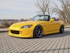 Honda, S2000, Żółta, Jezioro, Jesień, Felgi