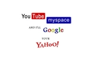 YouTube, Myspace, Google, Yahoo!, Logo