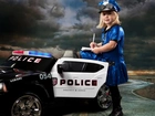 Dziewczynka, Samochód, Policja