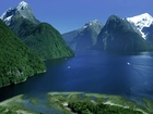 Jezioro, Góry, Narodowy, Park, Fiordland, Nowa Zelandia