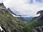 Norwegia, Droga, Góry, Chmury