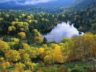 Jesień, Lasy, Jezioro, Wisconsin
