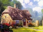 Obraz, Reprodukcja, Thomas Kinkade, Dom