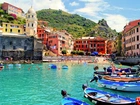 Włochy, Vernazza, Kanał, Łodzie