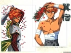 Fushigi Yuugi, facet, bandaże, kwiaty