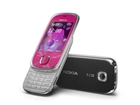 Nokia 7230, Różowa, Srebrna, Czarna, Tył