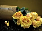 Bukiet, Żółtych, Róż, Kompozycja