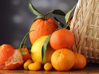 Pomarańcze, Mandarynki, Kosz