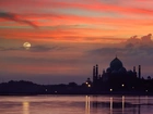 Tadż Mahal, Agra, Zachód, Słońca