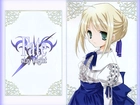 pergola, Fate Stay Night, dzieczyna, ramy, logo, napis