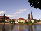 Wrocław, Odra, Panorama, Ostrowa, Tumskiego