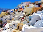 Santorini, Miasto, Budynki, Morze