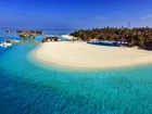 Ocean, Plaża, Hotel, Malediwy