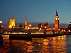 Rzeka, Most, Londyn, Anglia, Noc