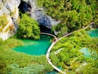 Ludzie, Woda, Pomost, Park, Plitvice